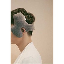 남자옆머리누르기 뜨는 머리 구렛나루 다운 고정 소품, 회색