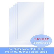 수전사 필름 카본 자동차 휠 FEP 필름 8.9 인치 260X200X0.15mm ANYCUBIC 광자 M3 Plus Mono X 4k 6k Eleg, 01 2pcs