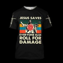 예수님 그리스도 PLstar Cosmos Christian olic Jesus R Streetwear 3DPrint Summer Casual Funny T-shirts, 16 T-shirts_02 S