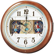 Seiko Clock Wall Radio Analog Karakuri 6 Songs Melody Tea Marble Pattern RE559H SEIKO