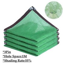 어닝룸 텐트 녹색 HDPE 울타리 그물 발코니 개인 정보 보호 스크린 정원 건물 차양 Pergola 캠핑 전망대 쉼터 태양 항해, 3PinGreen-BlackLine+1.5mx8m