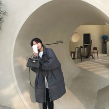 경량 롱 패딩 재킷 퀼팅 덕다운 야상 재킷