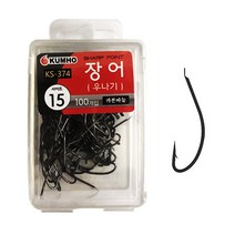 금호조침 참바늘 바다 민물 장어 우나기 카본 덕용 낚시 바늘 바늘통 포함 KS-374, 02.마루 감성돔덕용백색4