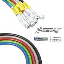 유압호스 고압 꼰호스 브레이크 오토바이 ATV Pitbike DOT Cluth 유압 ReinforcedHose 파이프 튜브 라인 스, 03 900mm