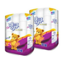 뉴 땡큐 3겹 데코 프리미엄 30롤 2팩 화장지 광진산업, 30개