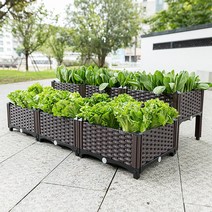 폴라도레 사각 플라스틱 대형 화분 베란다 텃밭 채소키우기 플랜트박스, 3.(1단 x 3칸)120x40x23cm