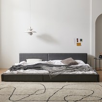 슬립스토아 호텔 발리 LED 패밀리 침대 프레임 SS+SS/SS+Q/Q+Q, A타입-오픈형, 진그레이