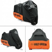 할리데이비슨 바이크 주차 커버 자외선차단 방수 덮개 암호 스웨이드, 3XL + 스웨이드