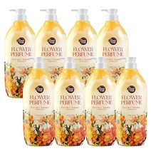샤워메이트 플라워 퍼퓸 옐로우 프리지아 자스민 바디워시 900g, 8개