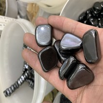 블러드스톤 비즈 목걸이 원석 패션 천연 적철광 크리스탈 대량 치유 미네랄 Specime 보석 원시 수족관 장식