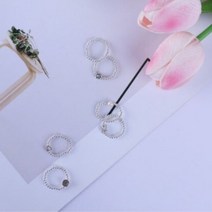 6종 은볼 비즈 반지 만들기 DIY 키트 925실버, 은볼 반지