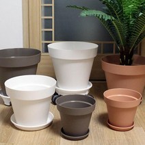 도희네화분 플라스틱화분 가볍고 견고한 화분 4가지 컬러 3가지 사이즈 식물분갈이에 좋은 화분, 앰플영양제