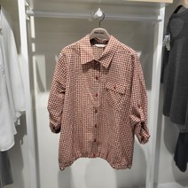 올리비아로렌 체크패턴 아우터형 스트링 셔츠 VOB NLXF7466 RE *** 체크패턴 아우터형 스트링 셔츠 ***