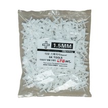 LTG 타일스페이서 쿠사비 타일간격제 줄눈 메지간격 십자 1.5mm 300개입(1Bag), 1. 타일스페이스 1.5mm 십자(+) 흰색
