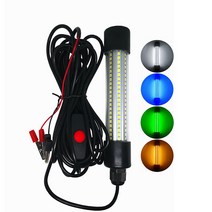 126 LED 낚시 조명 1200LM LED 수중 낚시 조명 미끼 어군 탐지기 램프, 밝은 회색