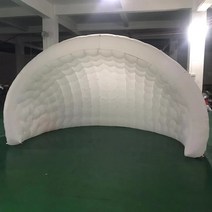 에어텐트 거실형텐트 감성 차박 돔 텐트 터널형 그늘막 쉘터 장박 발광 연속 풍선 전시회 반원 더블 레이어 흰색 사진 사진 부스 루나 사용자 정의, 4m 외경 연속 팽창