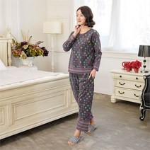 조이마담 H8040 루비 홈웨어 그레이 상하세트 엄마옷 50대60대중년여성의류