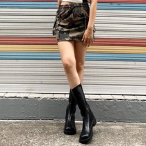 3color 밀리터리 여자 카고 무지 밴딩 밴드 스트링 스트랩 골반 로우라이즈 미니 숏 치마 스커트