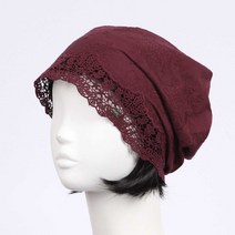 알앤에프 면 두건 여름 여성 비니 중년 모자 LACE