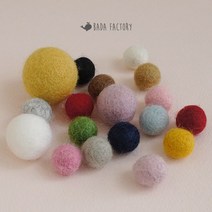 바다팩토리 양모볼 양모펠트 양모폼폼 1.5cm, 6.그레이