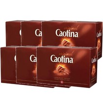 카오티나오리지널 스위스 퓨어 센세이션 초콜릿 15g 100개 CAOTINA ORIGINAL Chocolate Suisse pure Sensation, 6팩