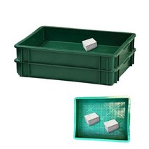 [감성하우스] 두부 운반 상자 건조 플라스틱 가래떡 사각 박스 10개, 두부상자(녹색)-10개／FREE