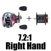 seaknight 브랜드 레드 폭스 시리즈 hg xg 7.2:1 8.1:1 베이트캐스팅 릴 원심 브레이크 시스템 13lbs 초경량 낚시 릴 192g, 7.2 스풀이 있는 오른쪽