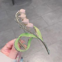 패션 꽃 할로우 헤어 집게핀