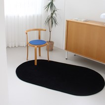 타원형 사각 극세사 러그