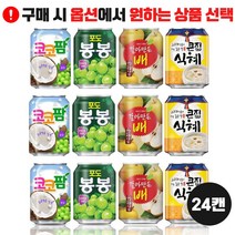 봉봉 코코팜 포도 갈아만든 배 큰집 식혜 238ml 24캔 과일주스 어린이음료 포도봉봉, 포도봉봉 238ml 24캔
