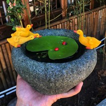 수반연꽃 고급 베란다 정원 화단 수련그릇, 모조석절구오리(대형)