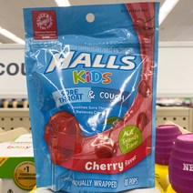 호올스 키즈 목캔디 기침사탕 롤리팝 체리맛 10개입