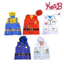 4살5살 직업배우기 수업용 역할의상 학습완구 발달교구 창의력발달 행사 교구 6살 추천, 의사