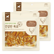 굿데이 건강한육포 강아지간식 240g, 18개, 닭가슴살말이 황태