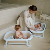 말랑하니 신생아 아기 욕조 세트, 싱크대욕조 접이식욕조 목욕의자
