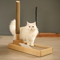 고양이 원목 수직 스크래쳐 침대 미니캣타워, 원목 스크래쳐 침대
