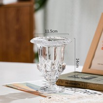 DFMEI 빈티지 크리에이티브 라이트 하이드로 글라스 꽃병 클리어 크리스털 꽃꽂이로마틱 꽃병ins 장식 자물쇠, DFMEI 작은