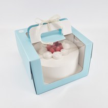 고고패키지 민트 블루 투명창 케이크박스 케익상자 1호, 25개