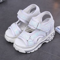 스트랩 샌들 클래식 스터드 가보시힐 패션 캐주얼 키높이 슬리퍼 토오픈 휴가