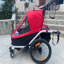 자전거트레일러 자전거 카라반 수레 더블 알루미늄 합금 쌍둥이 유모차 웨건, 3.2