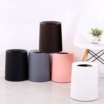 레드캣 유로피안 모던 인테리어 휴지통, 모던원형휴지통(8L)-브라운