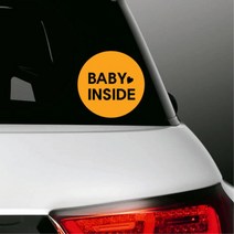 BABYINSIDE 자동차 알림 글씨스티커 주유구커버, 중형, L-08