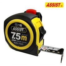 어시스트 줄자 (자석) 82G-7525 (7.5M) 7.5미터 양면눈금 자석줄자 (폭2.5mm) 벨트홀더 포함, 1개