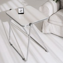 미니멀로직 투명 아크릴 접이식 사이드 미니 테이블