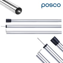 콜럼버스 국내생산 25파이 포스코 강판 사용 스테인레스 타프 폴대 180 270cm 3단 분리형 90cm폴대 세트, 3단 스테인레스 폴대