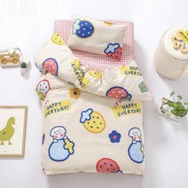 우주선 어린이이불세트 2종 사계절 이불커버 순면 우주인 공룡 아이방 인테리어 낮잠이불 침구, 크림딸기