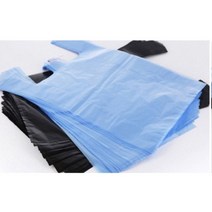 비닐봉투 쇼핑(손잡이) 마트봉투 실속있는 다양한 사이즈 시장봉투, 청색, 7호 100매