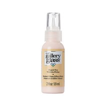 Plaid 갤러리 스테인 글라스 펜 2oz 색상선택 글라스 데코 스테인글라스 물감, 33 Peach Tea