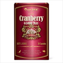(호주직배) 탑라이프 크랜베리 65000 30정 TOP LIFE CRANBERRY 65000 30C, 1개