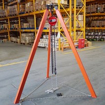 체인 호이스트 삼각대 지렛대 전동 리프트 우인치 3톤, 삼각 브라켓 1톤 3m(호이스트 제외)